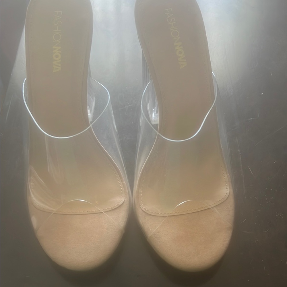 Fashion Nova Women's Clear Heels-Never Worn